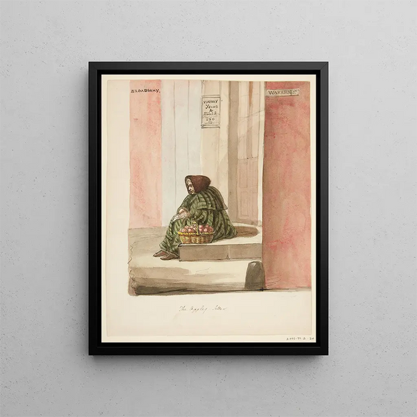The apple seller - Nicolino Calyo — framed artwork on a wall