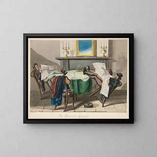 Les flâneurs du bar - Nicolino Calyo — framed artwork on a wall