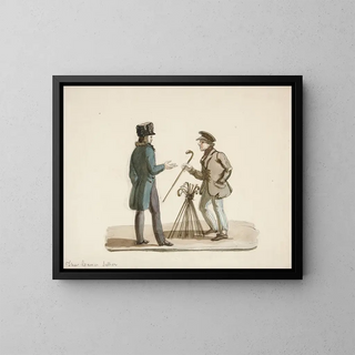 The cane seller - Nicolino Calyo — framed artwork on a wall