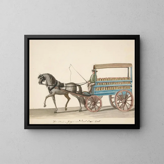 The ginger ale and root beer cart - Nicolino Calyo — framed artwork on a wall