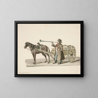 L'Homme aux huîtres - Nicolino Calyo — framed artwork on a wall