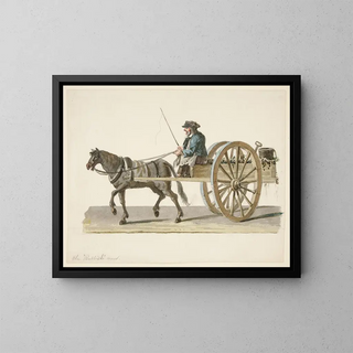 L'homme à la poubelle - Nicolino Calyo — framed artwork on a wall