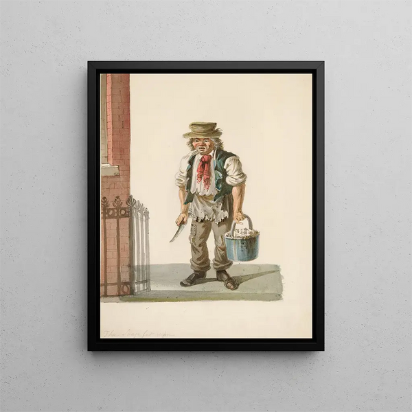 The Big Man with Soap - Nicolino Calyo — framed artwork on a wall