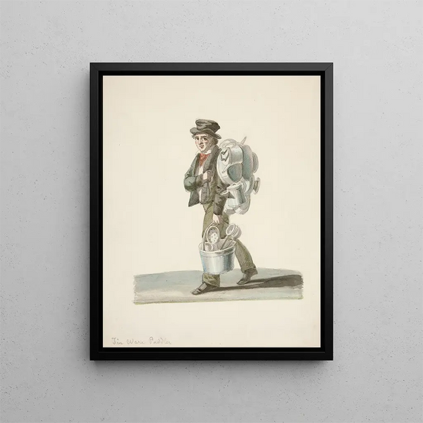The seller of goods - Nicolino Calyo — framed artwork on a wall