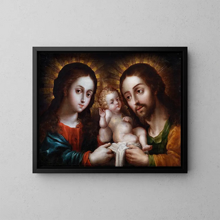 La Sainte Famille - Nicolás Rodríguez Juárez — framed artwork on a wall