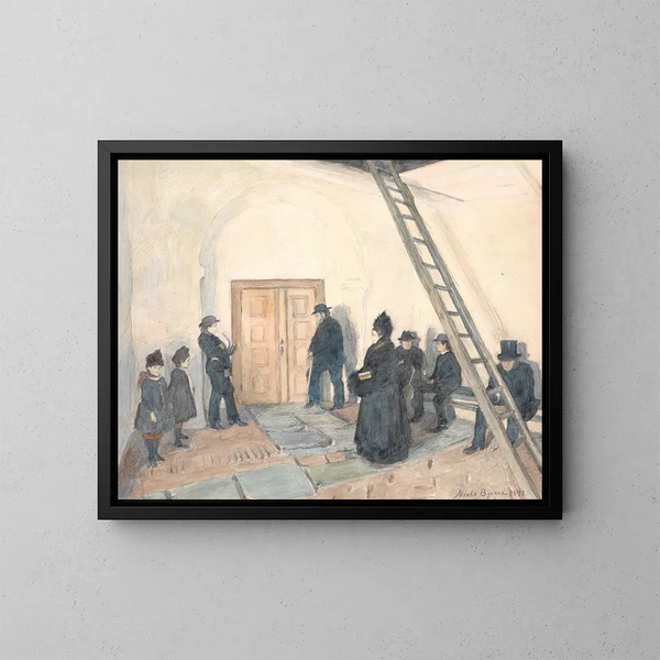 the village church barn - Niels Bjerre — framed artwork on a wall