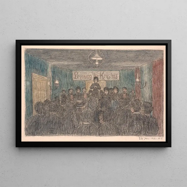 Reunion de réveil à Lemvig - Niels Bjerre — framed artwork on a wall