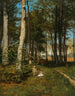 Frères et sœurs se reposant sur un chemin forestier en été - Niels Christian Hansen — artwork view