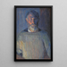 Portrait of the artist in the lamp light - Niels Larsen Stevns — framed artwork on a wall