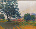 L'oliveraie with Cagnes in the background against the light - Niels Larsen Stevns — artwork view