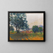 L'oliveraie with Cagnes in the background against the light - Niels Larsen Stevns — framed artwork on a wall