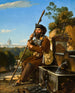a painting "A Pilgrim Sitting Near a Fountain in Via Dell'Arco Scuro in Rome" by Niels Peter Holbech — artwork view