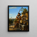 a painting "A Pilgrim Sitting Near a Fountain in Via Dell'Arco Scuro in Rome" by Niels Peter Holbech — framed artwork on a wall