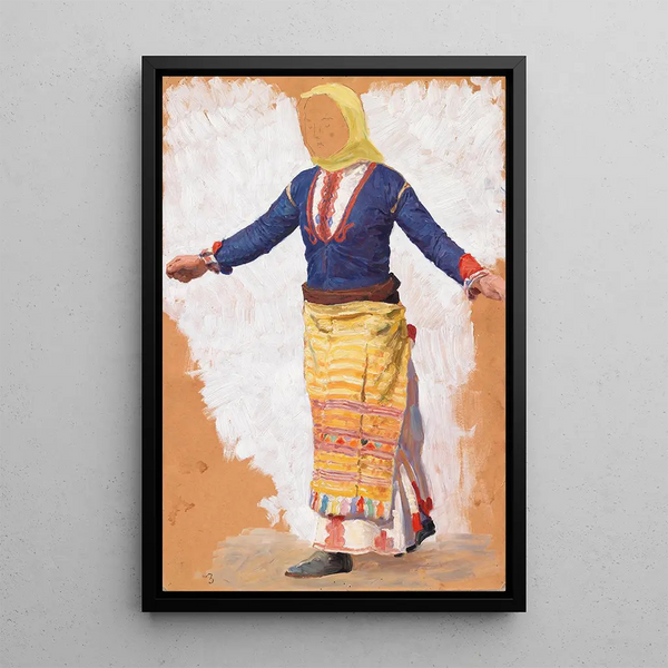 Woman Dancing Megara - Niels Skovgaard — framed artwork on a wall