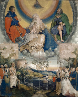 Niklaus Manuel - Saint Anne with the Virgin and Child Saint James the Great and Saint Roch as Intercessors for Mankind Ridden by the Plague.webp