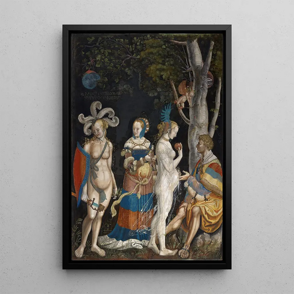 The Judgment of Paris - Niklaus Manuel — framed artwork on a wall