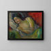 Young Brunette Woman Sleeping - Nikolai Alexandrovich Tarkhov — framed artwork on a wall