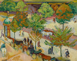 Station de cochers - Nikolai Alexandrovich Tarkhov — artwork view
