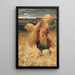 After the hay harvest - Nikolai Avenirovich Shabunin — framed artwork on a wall