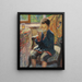 a young boy drinking tea - Nikolai Bogdanov-Belsky — framed artwork on a wall