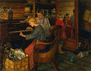 Children at the Piano - Nikolai Bogdanov-Belsky — artwork view