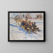 Children in a Sledge - Nikolai Bogdanov-Belsky — framed artwork on a wall