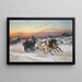 Troïka at sunset - Nikolai Egorovich Sverchkov — framed artwork on a wall