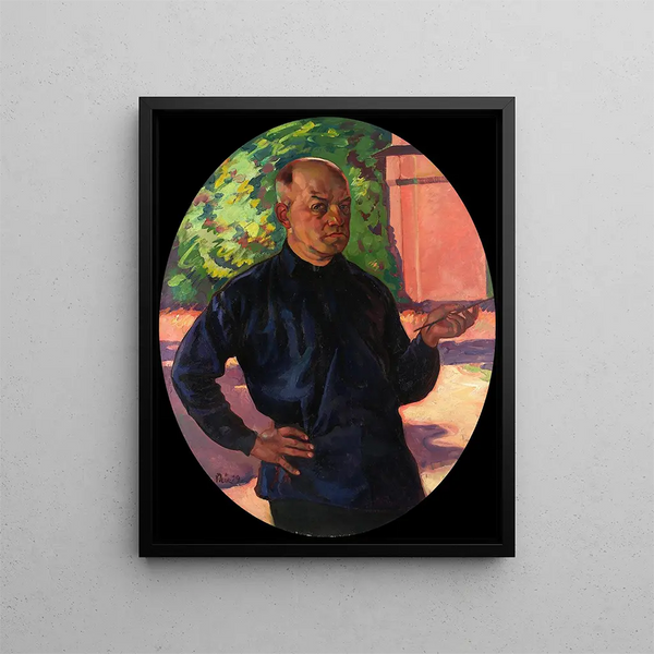 Self-portrait - Nikolai Triik — framed artwork on a wall