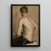 Nude male sitting - Nikolai Triik — framed artwork on a wall
