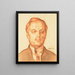 Portrait Painting of Mait Metsanurga - Nikolai Triik — framed artwork on a wall