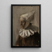 Woman with White Bonnet - Nikolai Triik — framed artwork on a wall