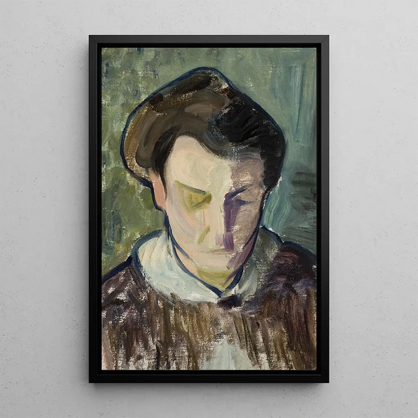Head of Woman - Nikolai Triik — framed artwork on a wall