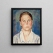 Portrait of a Woman - Nikolai Triik — framed artwork on a wall
