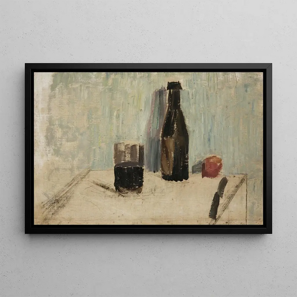 Nature morte pudeliga - Nikolai Triik — framed artwork on a wall