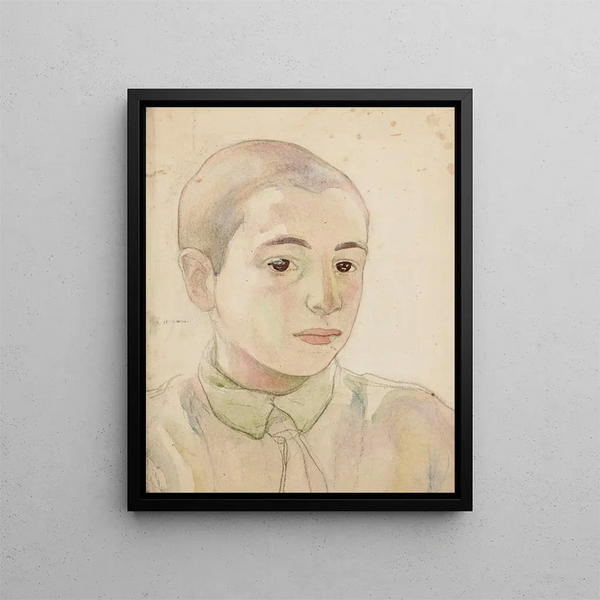 Nikolai Triik's painting "The Boy's Head is Unfinished" — framed artwork on a wall