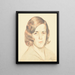Portrait painting of Mme L. Oras - Nikolai Triik — framed artwork on a wall