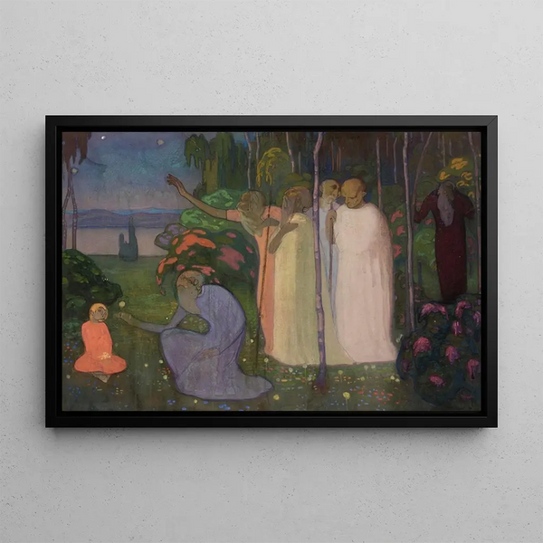 Youth of Tüva Composition - Nikolai Triik — framed artwork on a wall