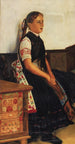 Portrait of a Young Woman in Traditional Costume - Nikolai Vasilievich Haritonoff — artwork view