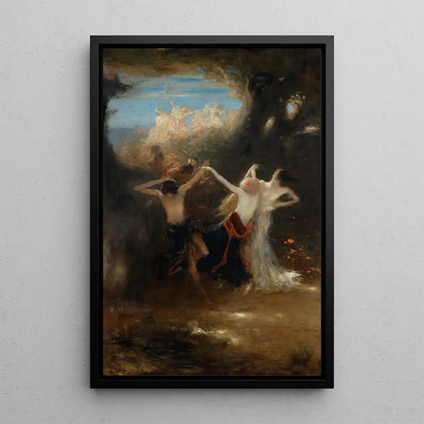 Dance of the Nymphs - Nikolaos Gyzis — framed artwork on a wall