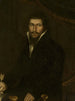 Portrait of a man with a goose feather in hand - Nikolay Argunov — artwork view