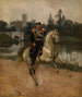 Portrait of Alexander III on horseback at Gatchina - Nikolay Shilder — artwork view