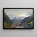 Fjord Landscape - Nils Bjørnsen Møller — framed artwork on a wall