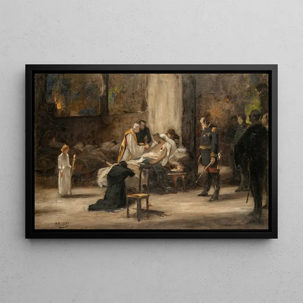 Death of a Hero, Study - Nils Forsberg — framed artwork on a wall