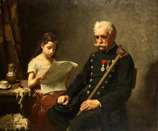 The grandfather receives bad news from the war - Nils Forsberg — artwork view