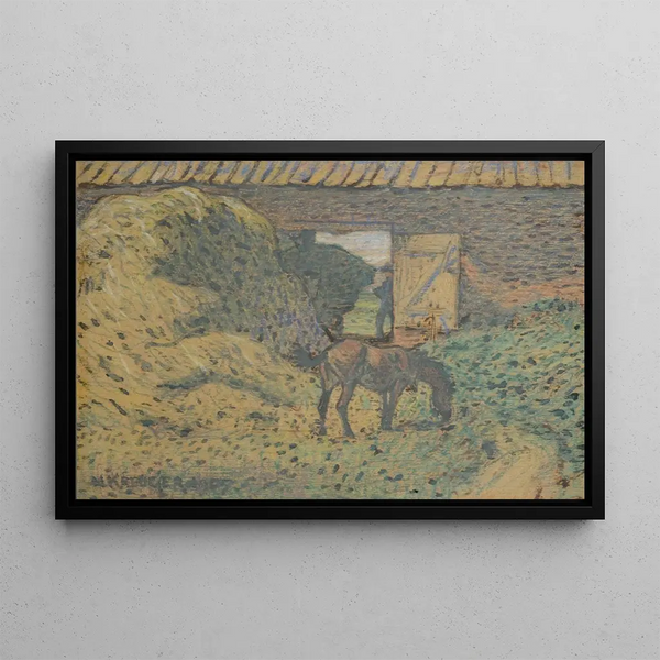 At the hayloft - Nils Kreuger — framed artwork on a wall