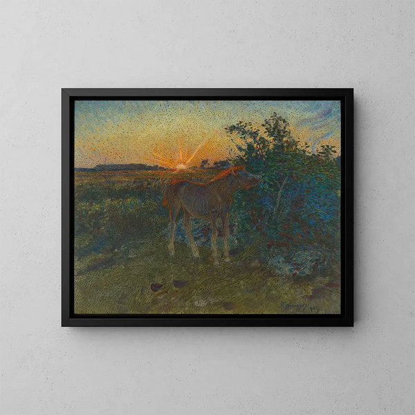 Horse Painting - Nils Kreuger — framed artwork on a wall