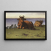 Cows at Rest, Earth Motif - Nils Kreuger — framed artwork on a wall