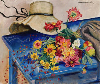 Hat with Flowers - Nina Aleksandrowicz — artwork view