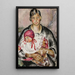Mother with a Child - Nina Aleksandrowicz — framed artwork on a wall