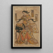 Three Beauties of the Era - Nishimura Shigenaga — framed artwork on a wall